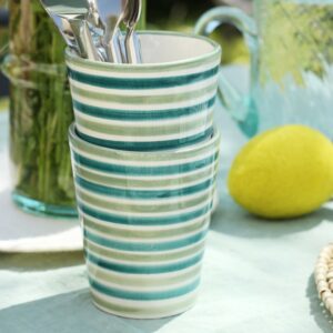 Verre en céramique multicolore fait main Maroc collection faro