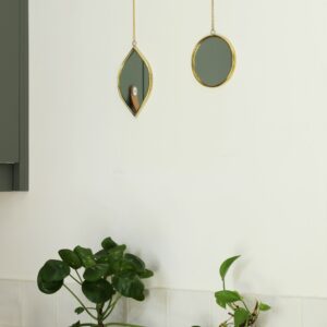 Miroirs à suspendre rond et œil fait main en laiton travail artisanal