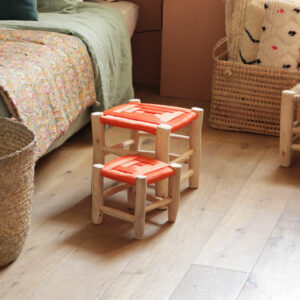 Tabouret marocain artisanal en bois