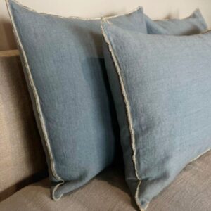 <b>SOE</b> - Coussin en lin 40x60 cm - Bleu stone