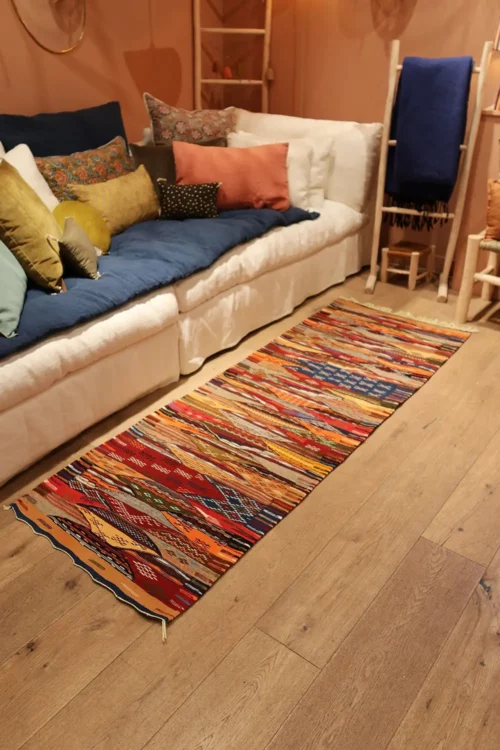 vue d'ensemble tapis kilim 68x205cm