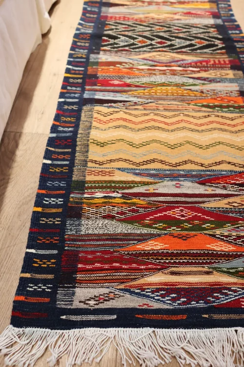 zoom tapis kilim taznakht 71x214cm