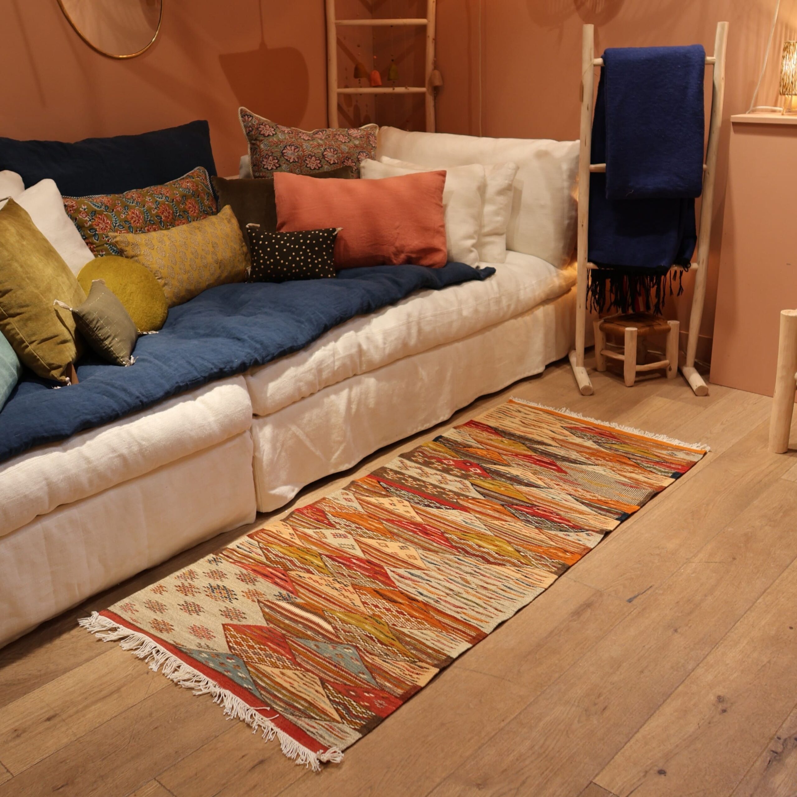 Tapis berbère - Kilim de Taznakht 1.22m x 0.64m - Tifinagh Shop France