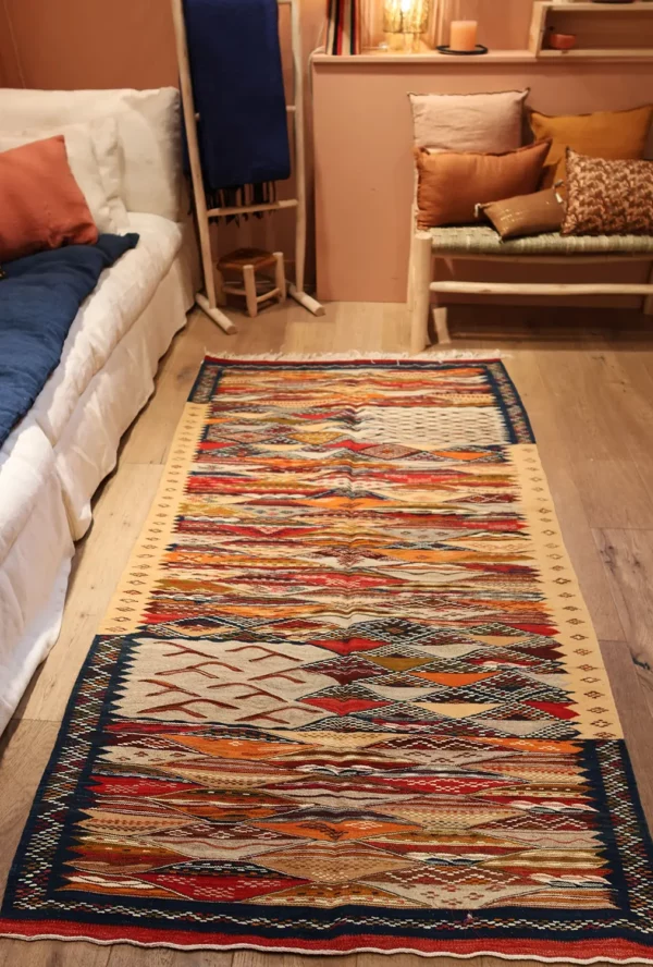 vue en longueur tapis kilim 108x200cm