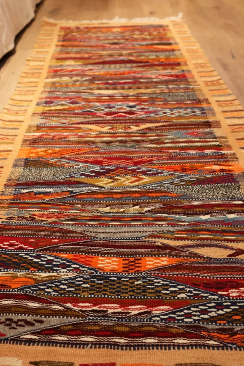 vue en longueur tapis kilim format 17x160cm