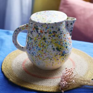 <b>PEP'S</b> - Carafe en céramique moucheté multicolore