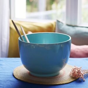 <b>POLAIRE</b> saladier en céramique bleue - Bleu polaire, L