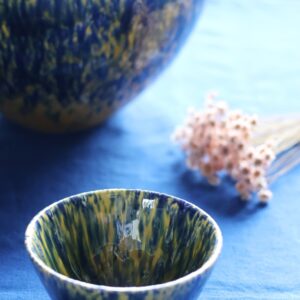 <b>POLLOCK</b> - Bol en céramique jaune et bleue - XS