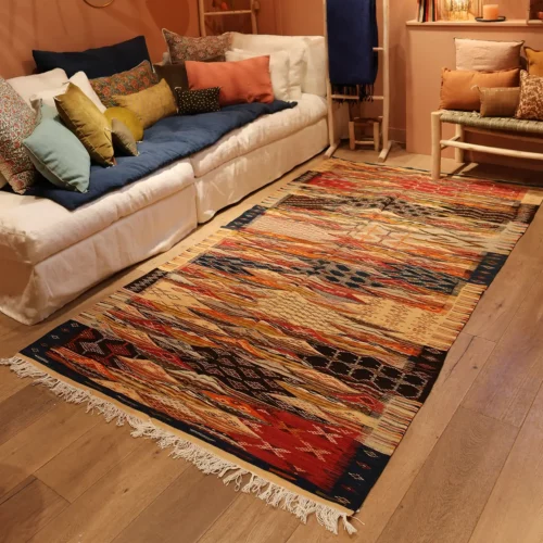 vue d'ensemble tapis kilim -146x257cm