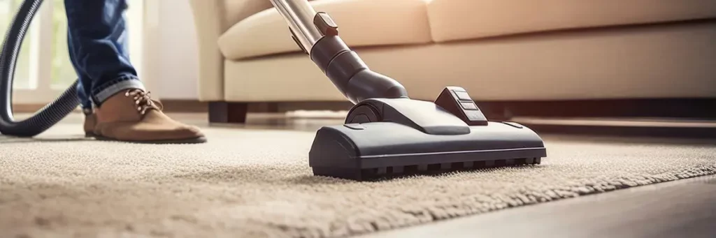 zoom aspirateur sur tapis berbère