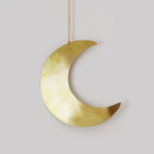 <b>MOON</b> – Lune en laiton lisse doré