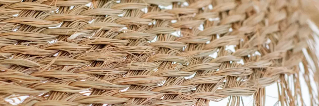 Zoom matière doum (fibres de palmiers)