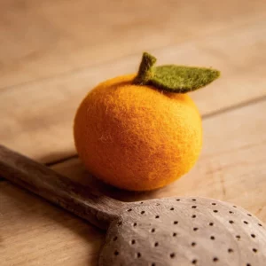 orange feutre de laine népal artisanat