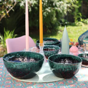 <b>OCEAN TURQUOISE</b> – Saladier en céramique (deux tailles)