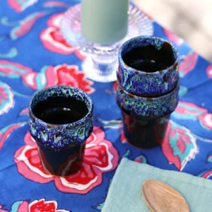 <b>OCEAN</b> – Tasse à expresso en céramique dégradé bleu